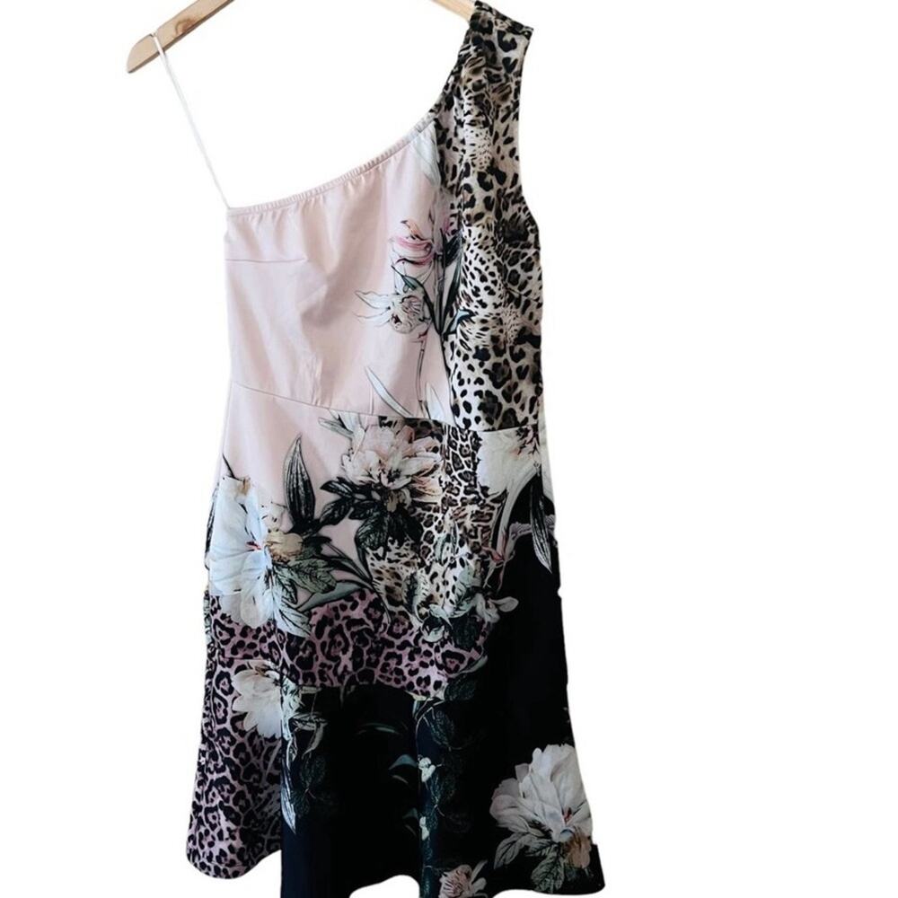 Venus Dress Size L Large One Shoulder Animal Print NEW